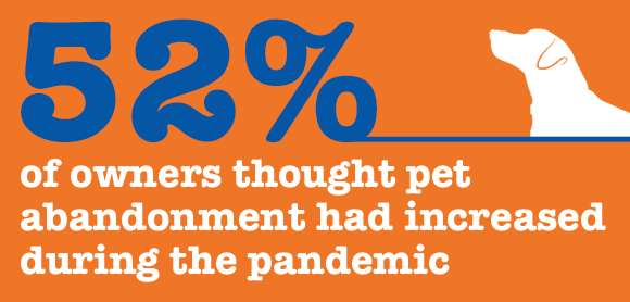 52% of owners thought pet abandonment had increased during the pandemic