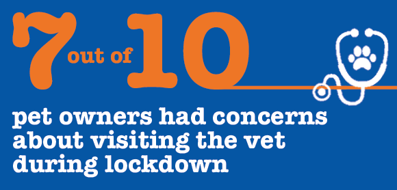 seven out of ten pet owners had concerns about visiting the vet during lockdown