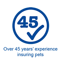 Over 45 years' experience insuring pets